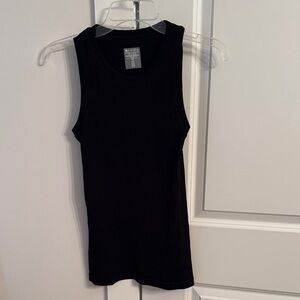 Athleta Black Ribbed Tank Top